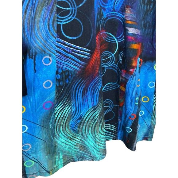 Simply Art By Dolcezza Dress Size Small Women’s Abstract Art To Wear Stretch - Picture 4 of 13